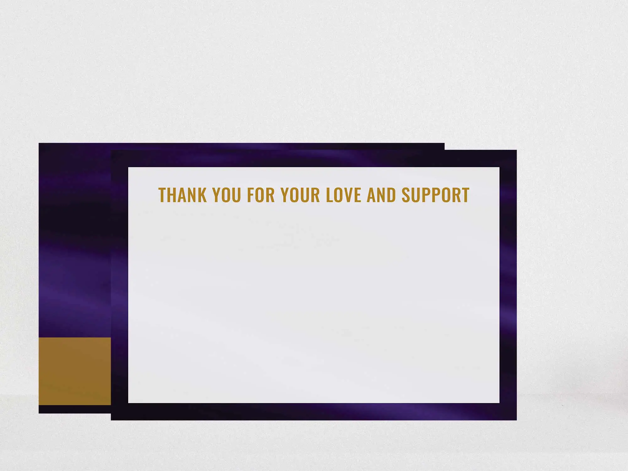 Thank You Card Back Blank