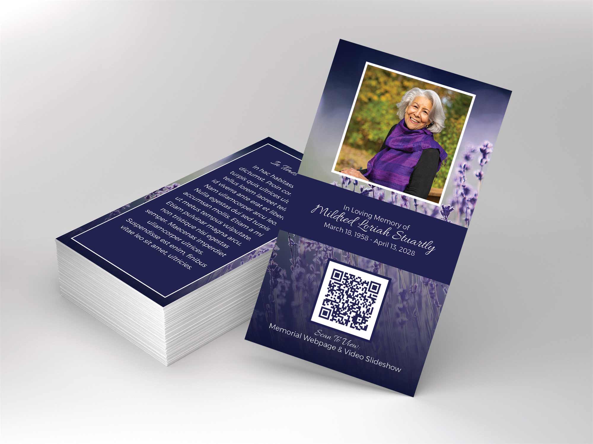 QR Code Card Front Sample