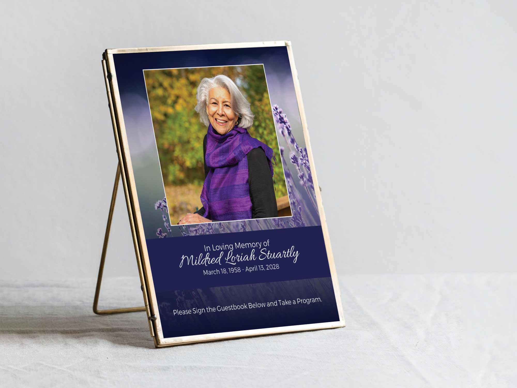Table Sign in Frame Sample