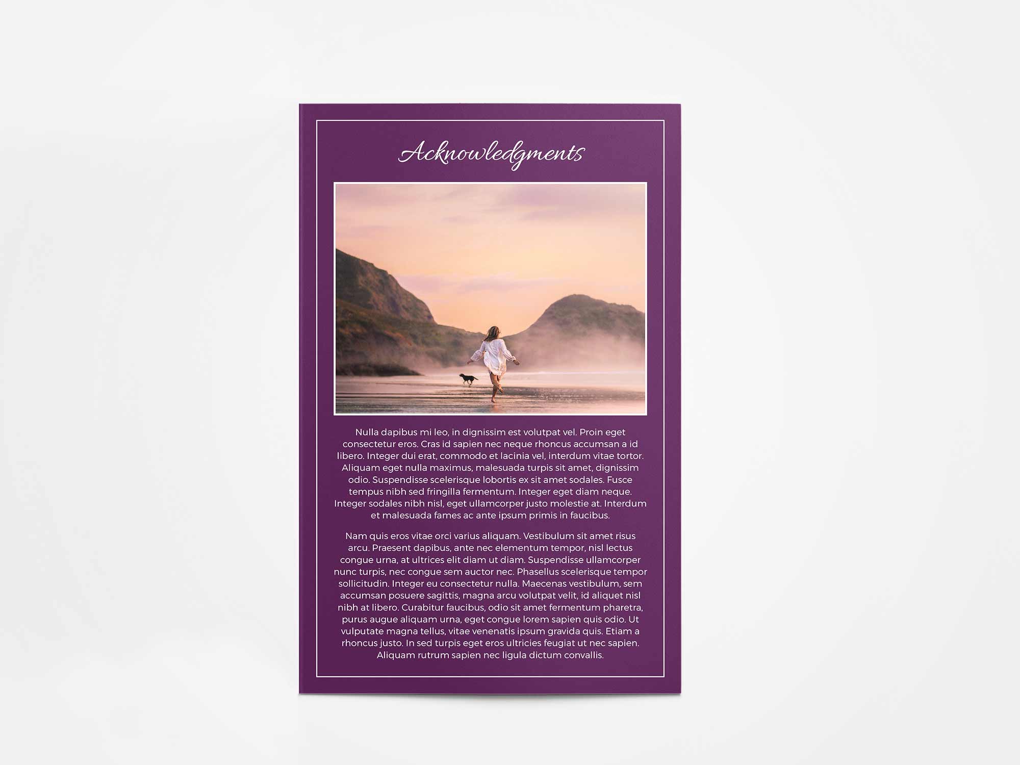 Program Card Back Sample