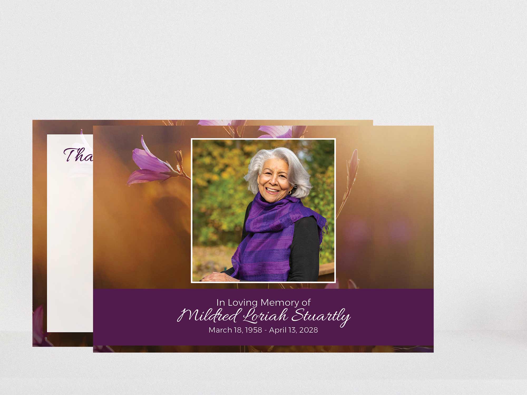 Thank You Card Front Sample