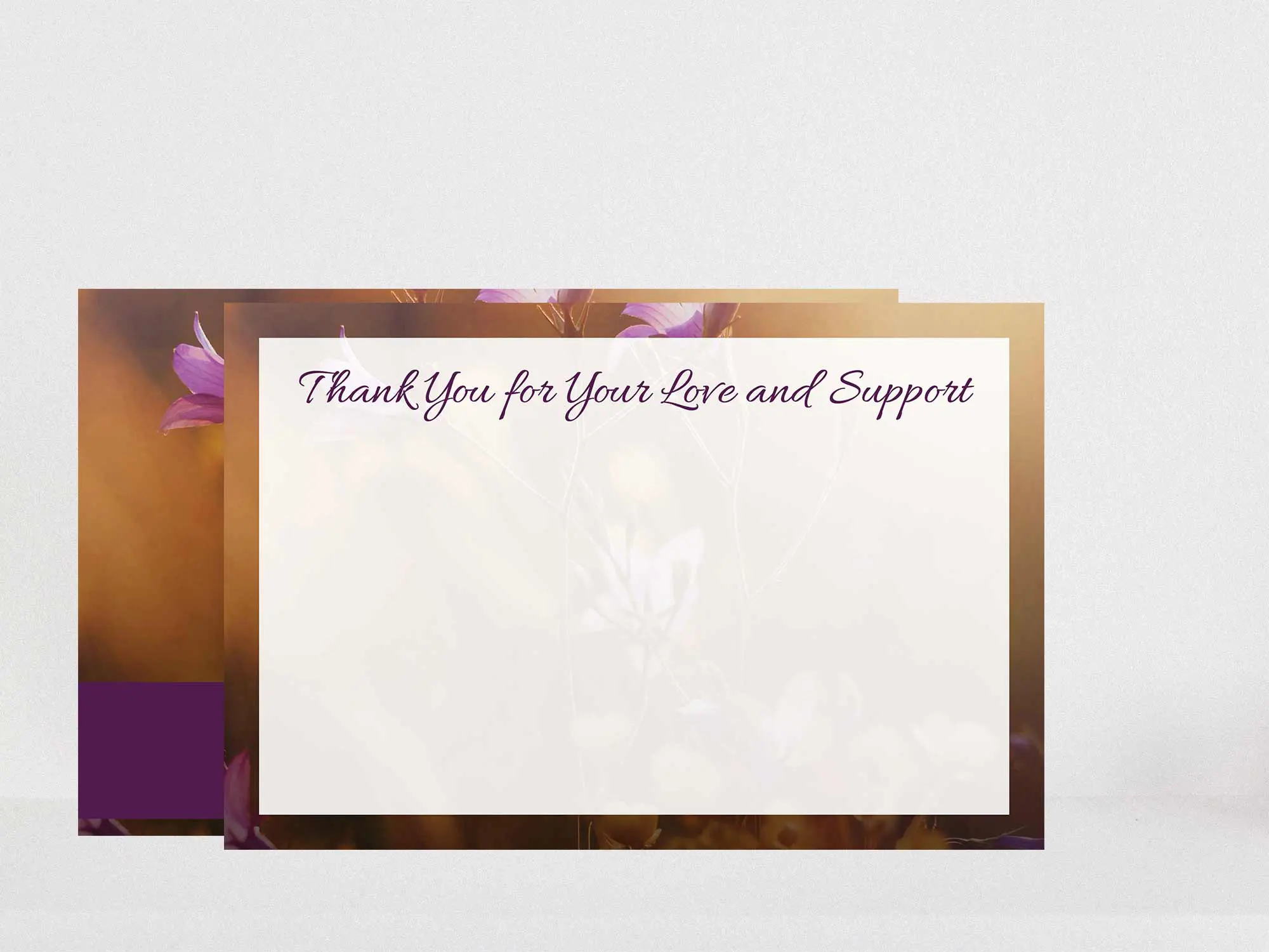 Thank You Card Back Blank
