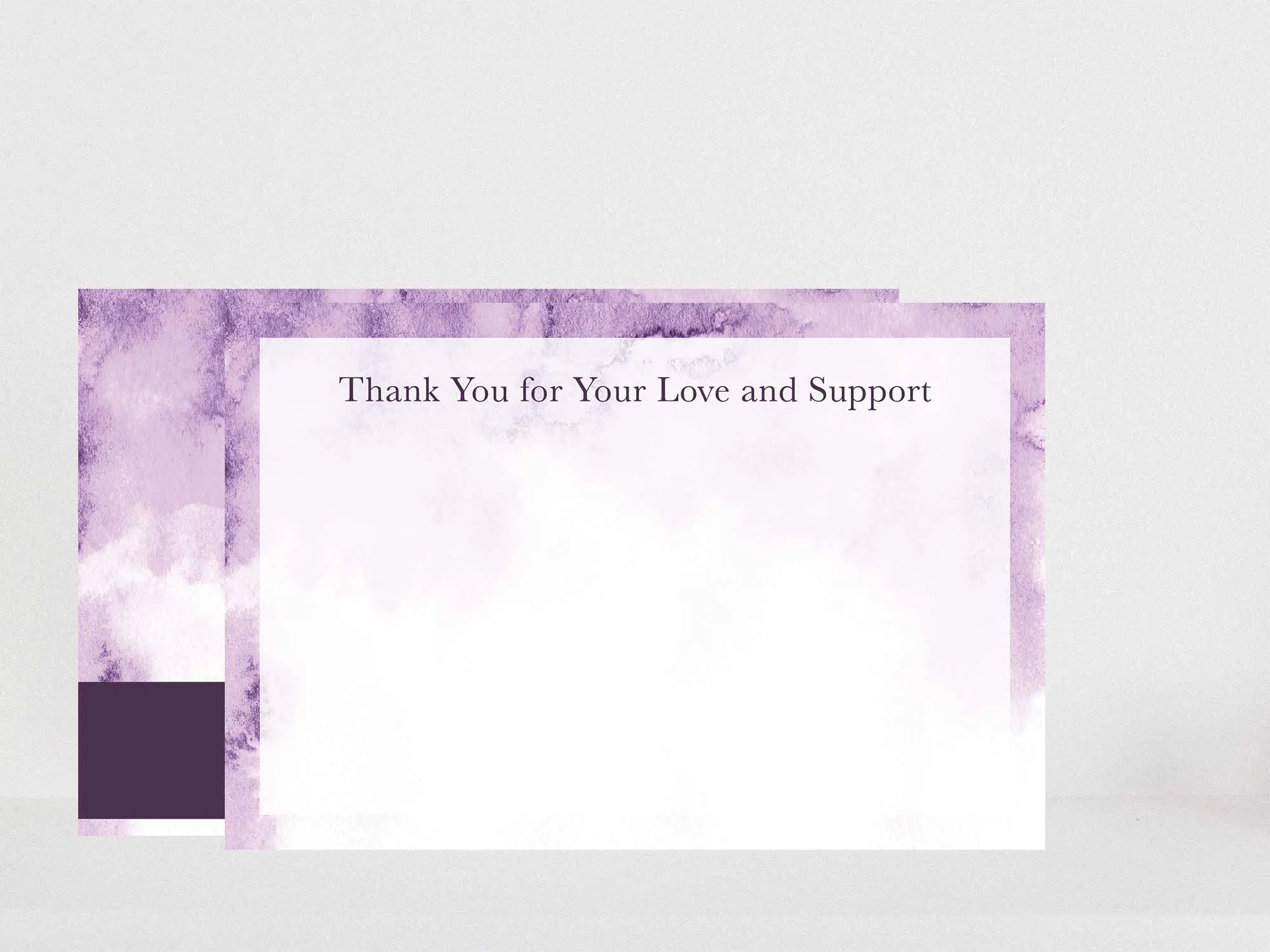 Thank You Card Back Blank