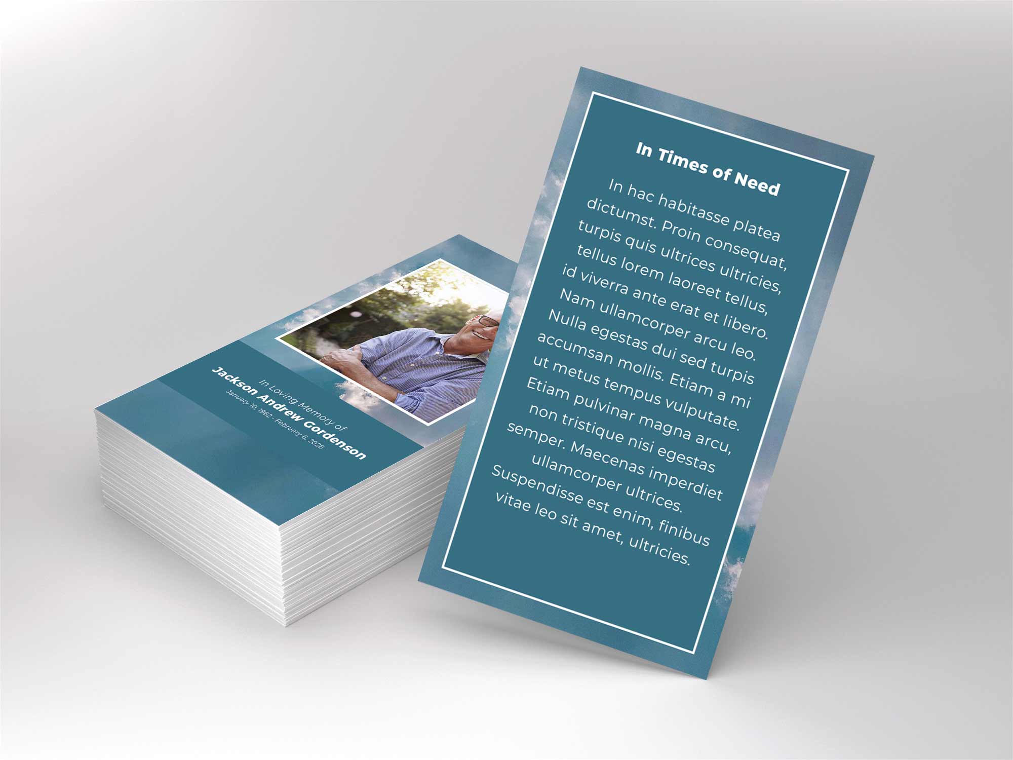 Prayer Card Back Sample