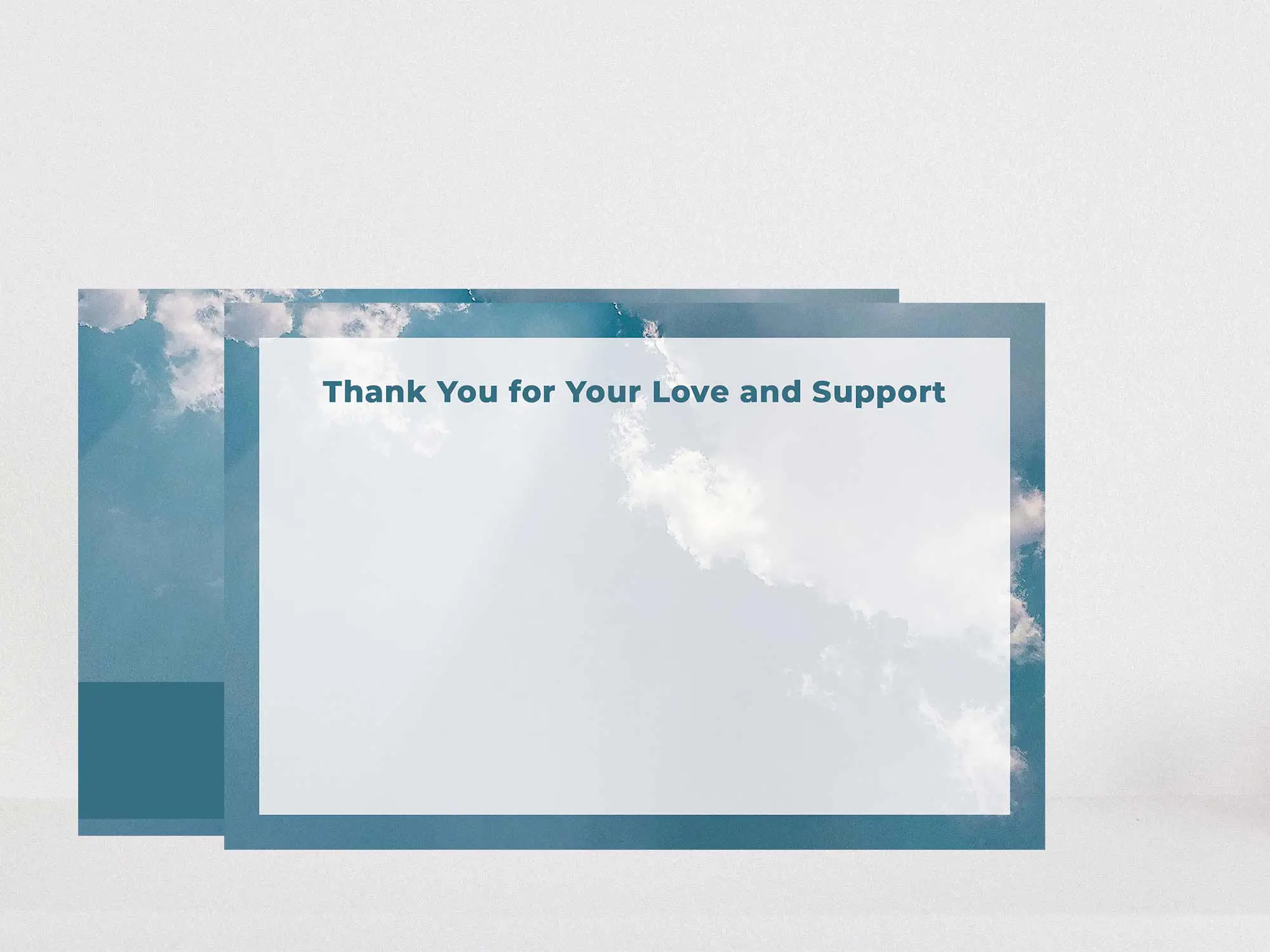 Thank You Card Back Blank