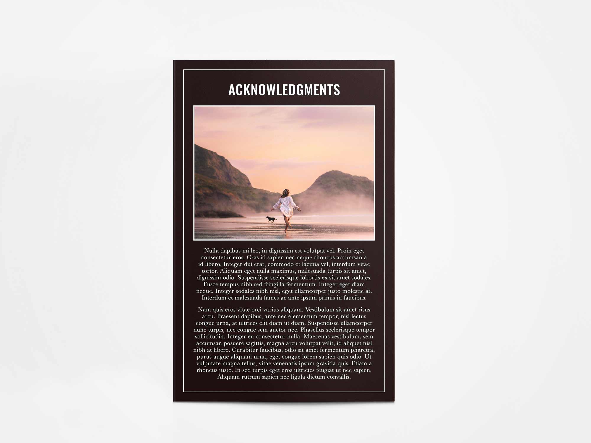 Program Card Back Sample