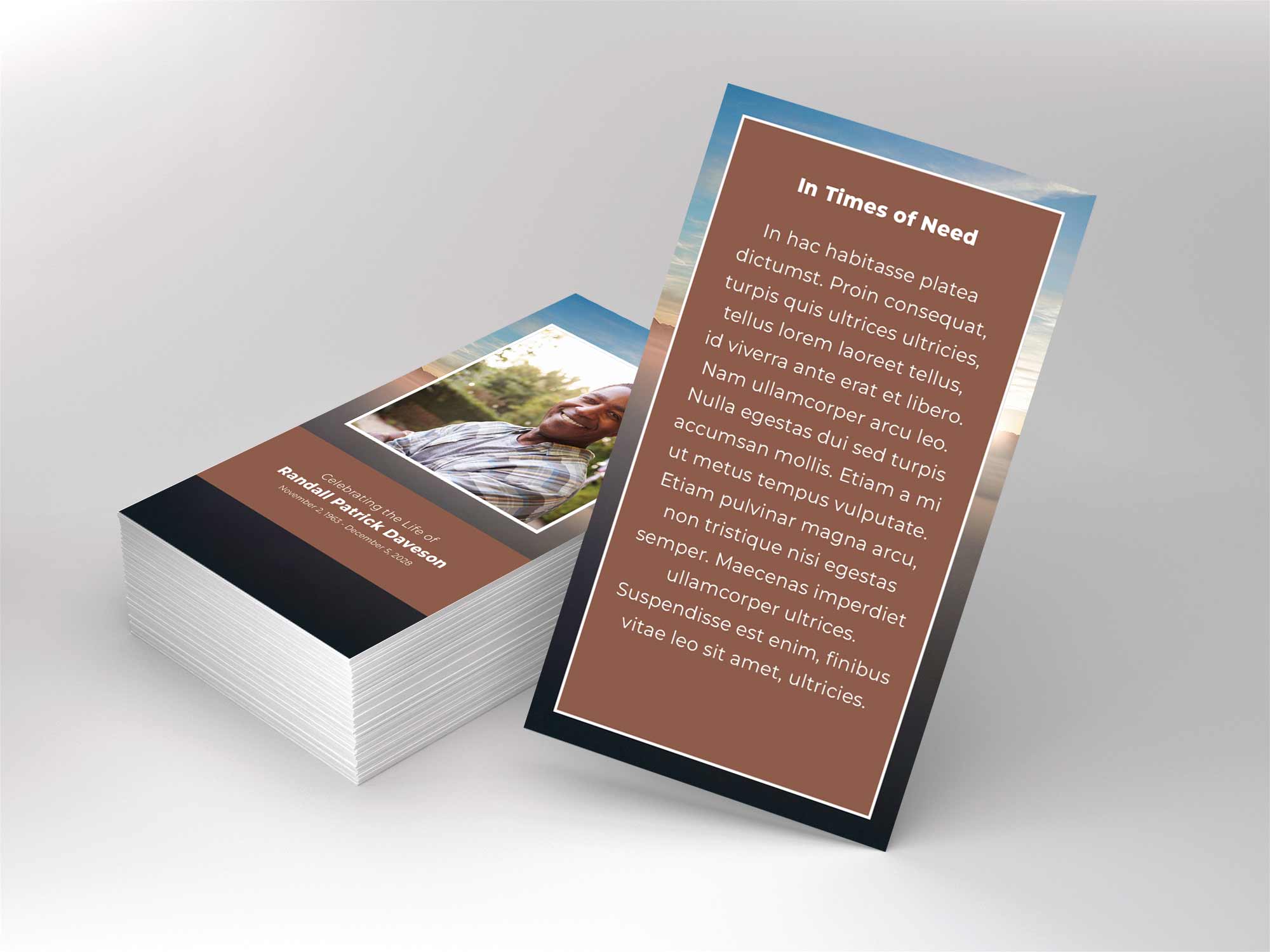 Prayer Card Back Sample