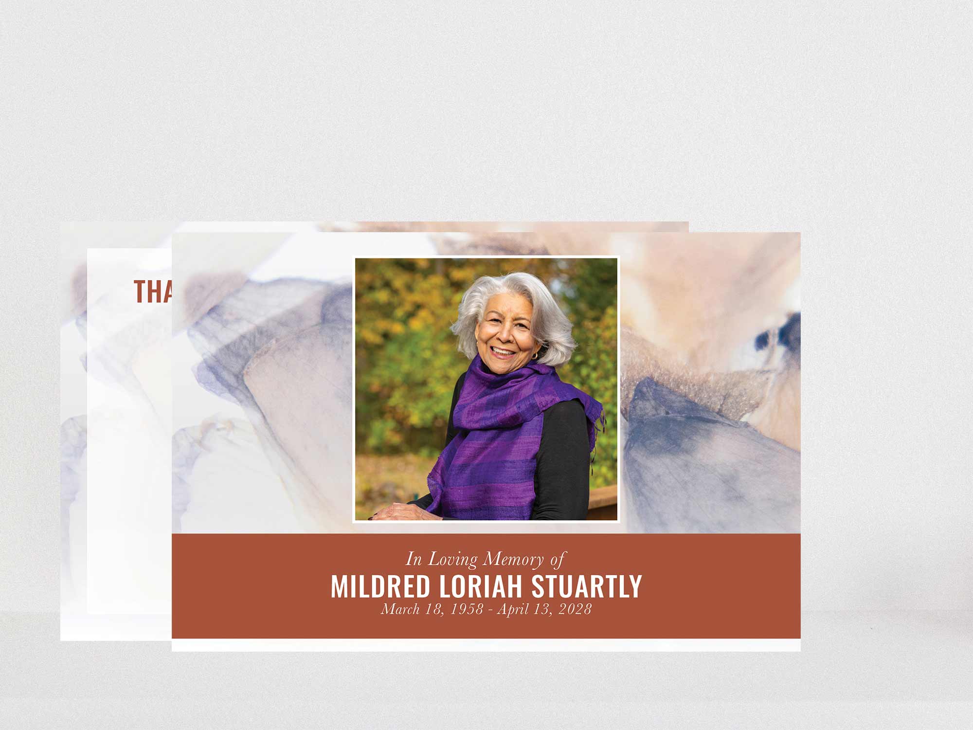 Thank You Card Front Sample