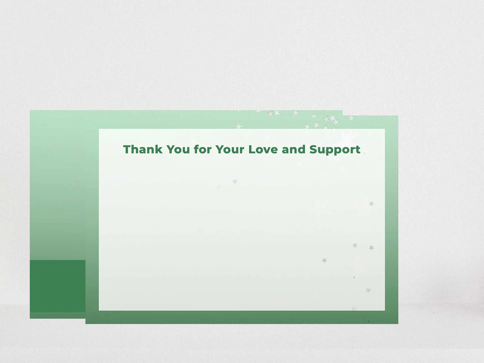 Thank You Card Back Blank