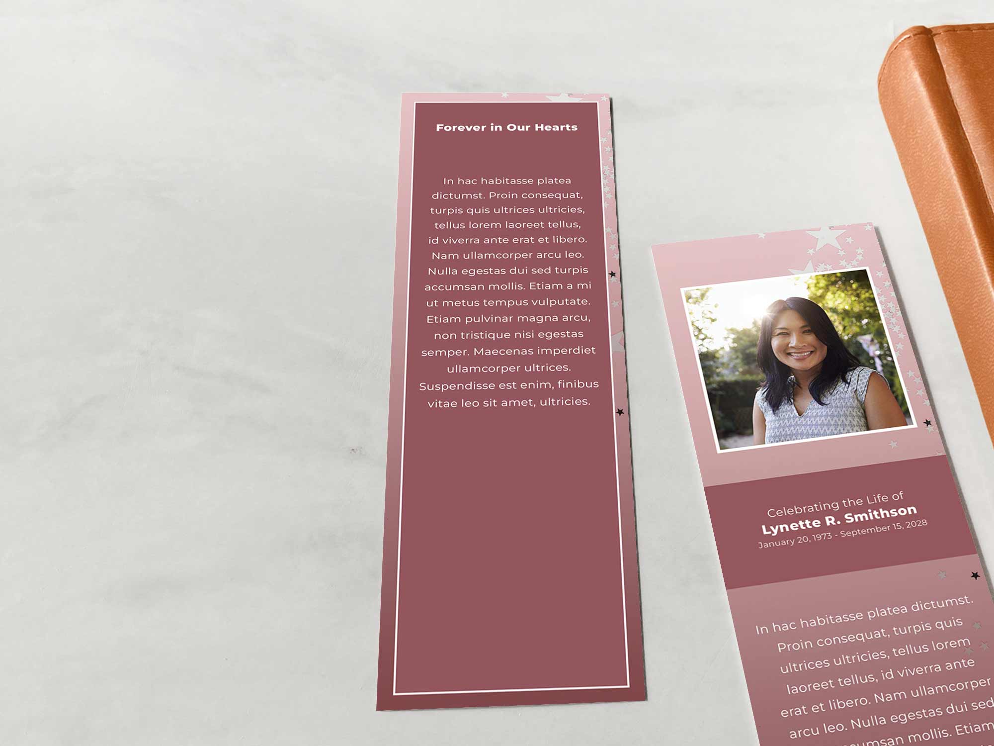 Bookmark Back Sample