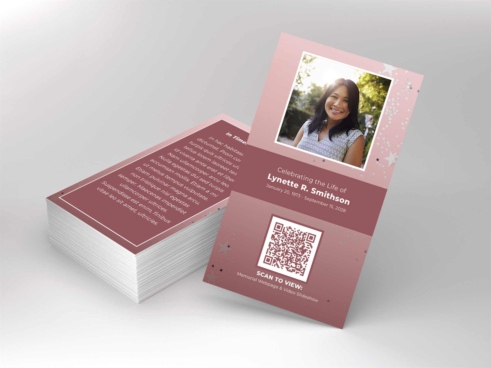 QR Code Card Front Sample