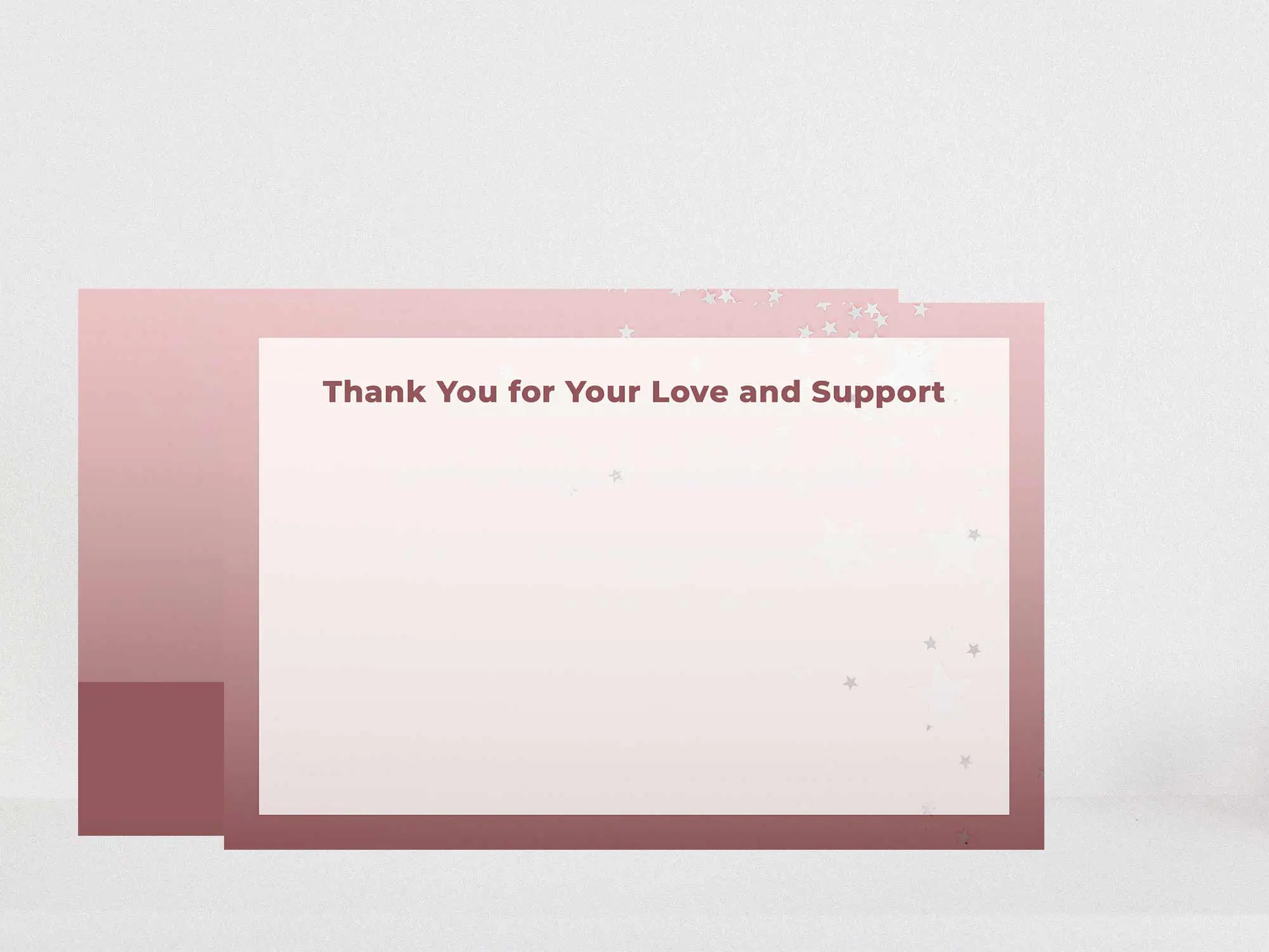 Thank You Card Back Blank