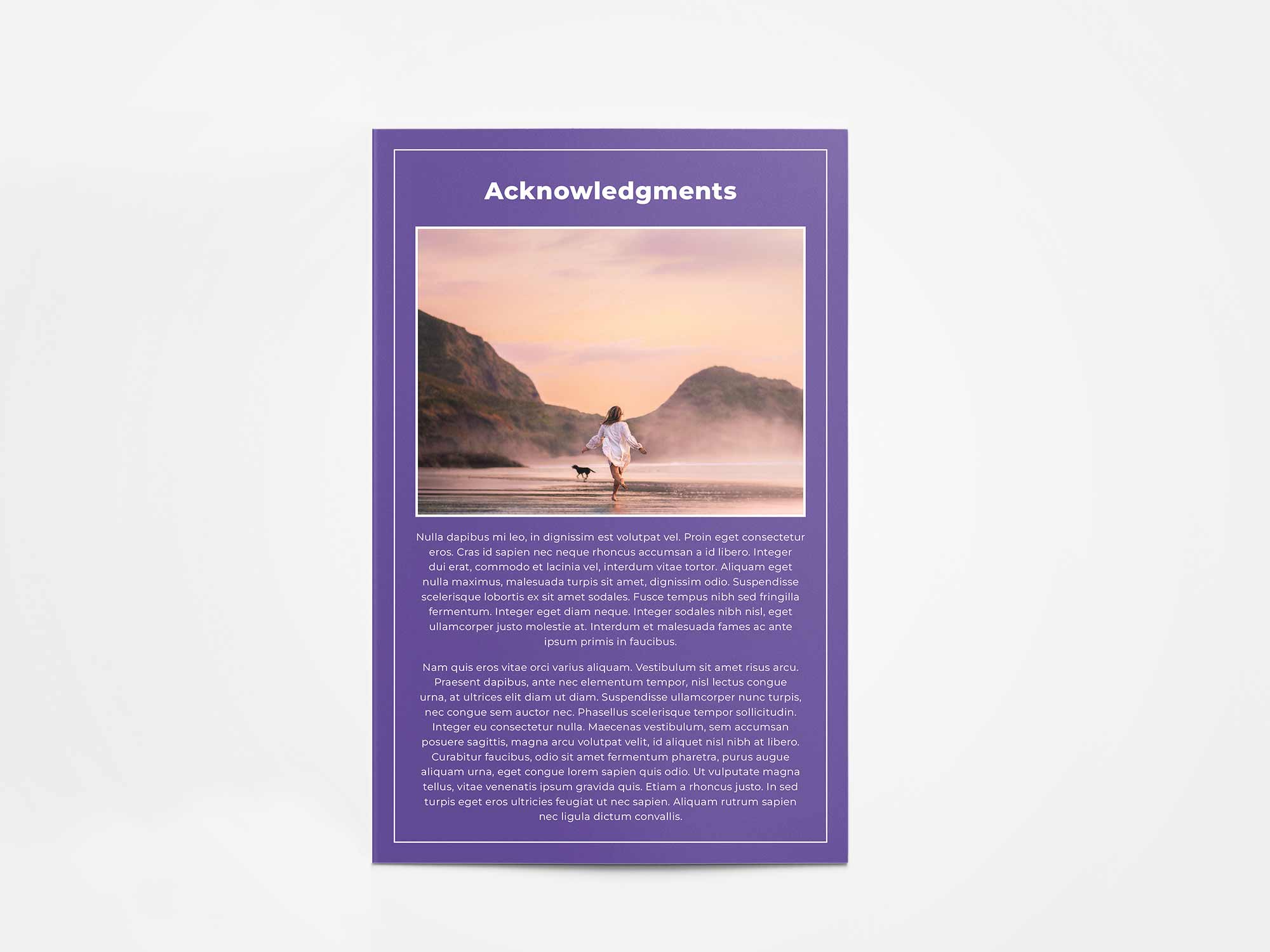 Program Card Back Sample