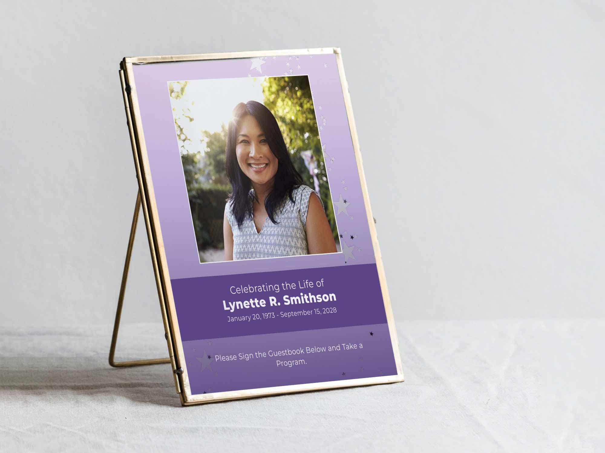 Table Sign in Frame Sample