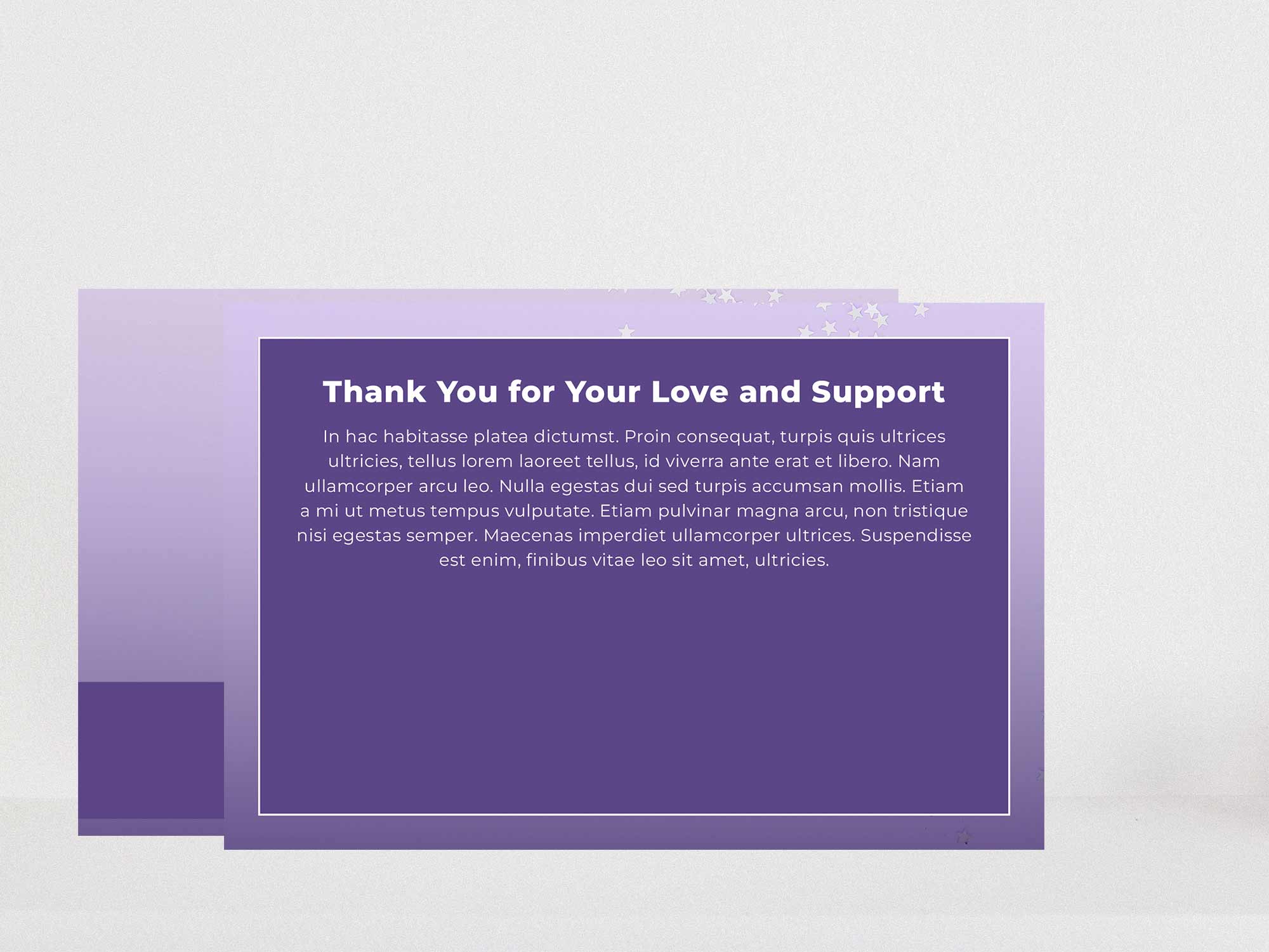 Thank You Card Back Sample