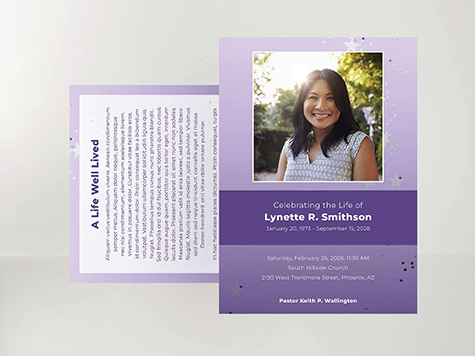 View Memorial Card Sample