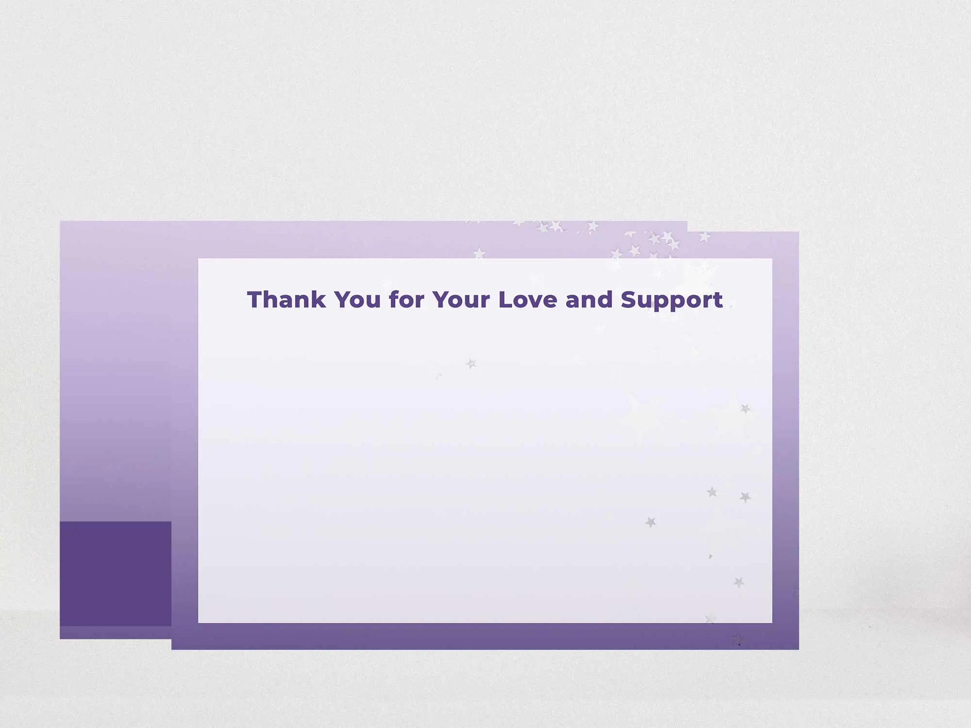 Thank You Card Back Blank