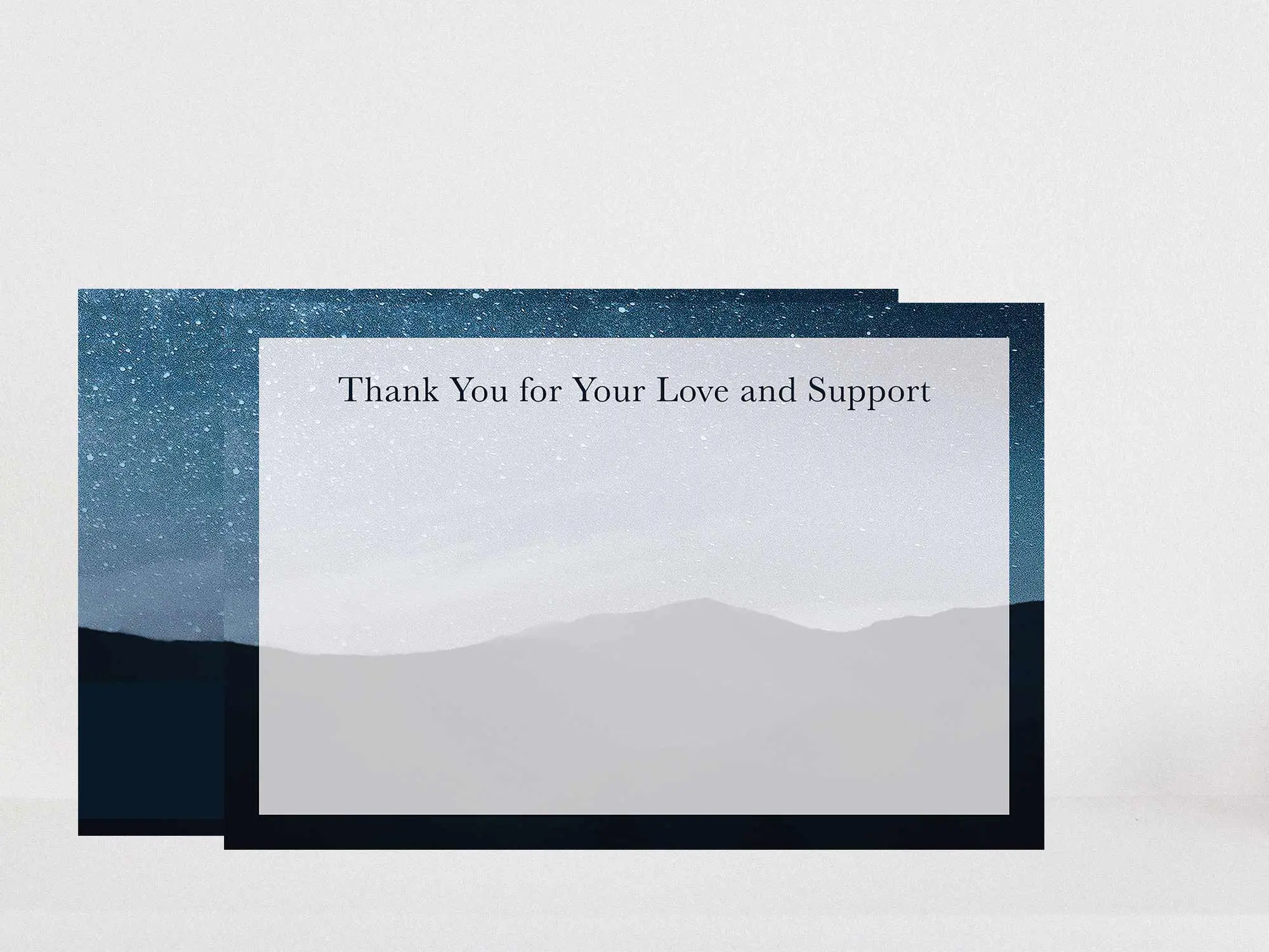 Thank You Card Back Blank
