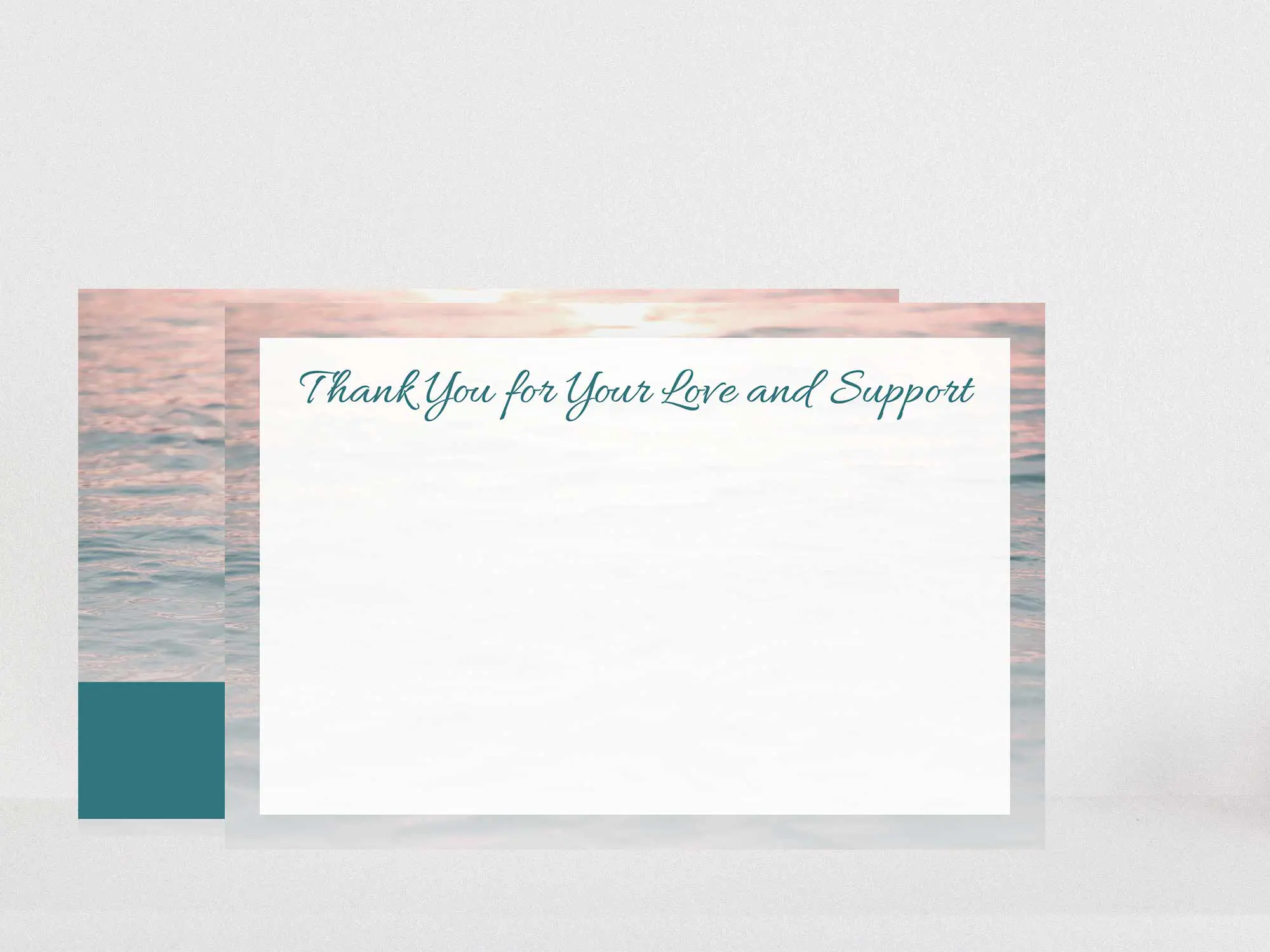 Thank You Card Back Blank