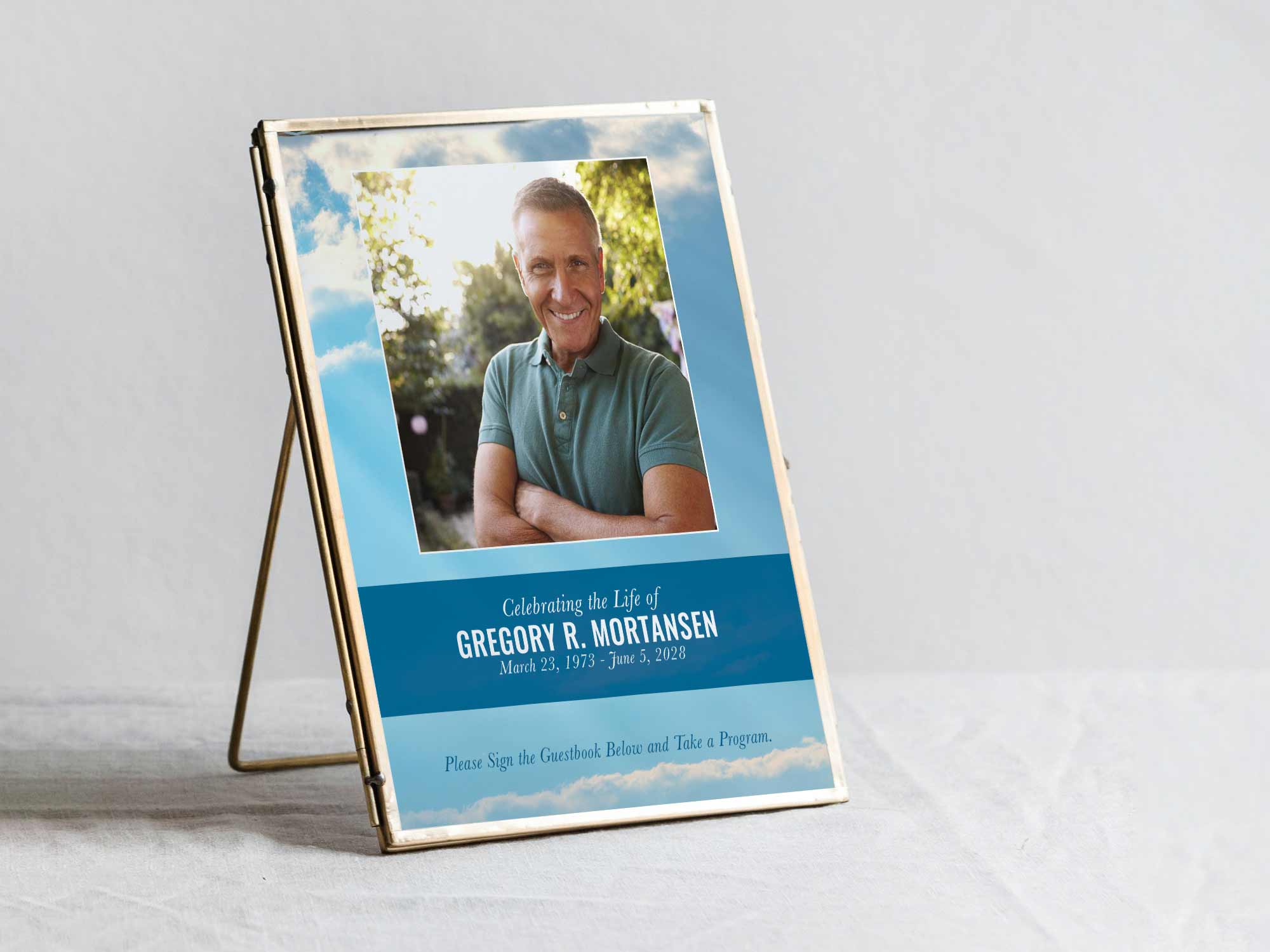 Table Sign in Frame Sample