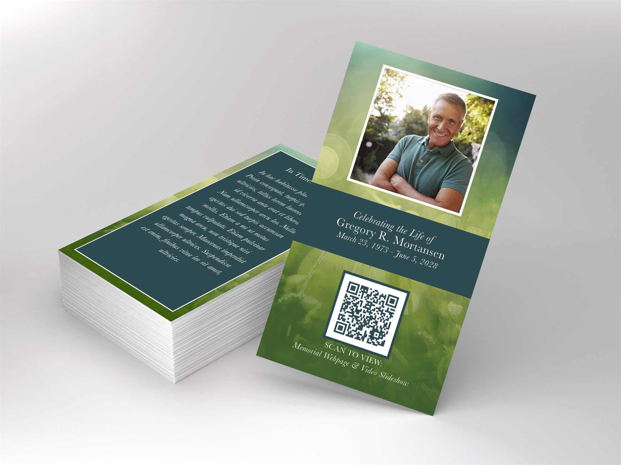 QR Code Card Front Sample