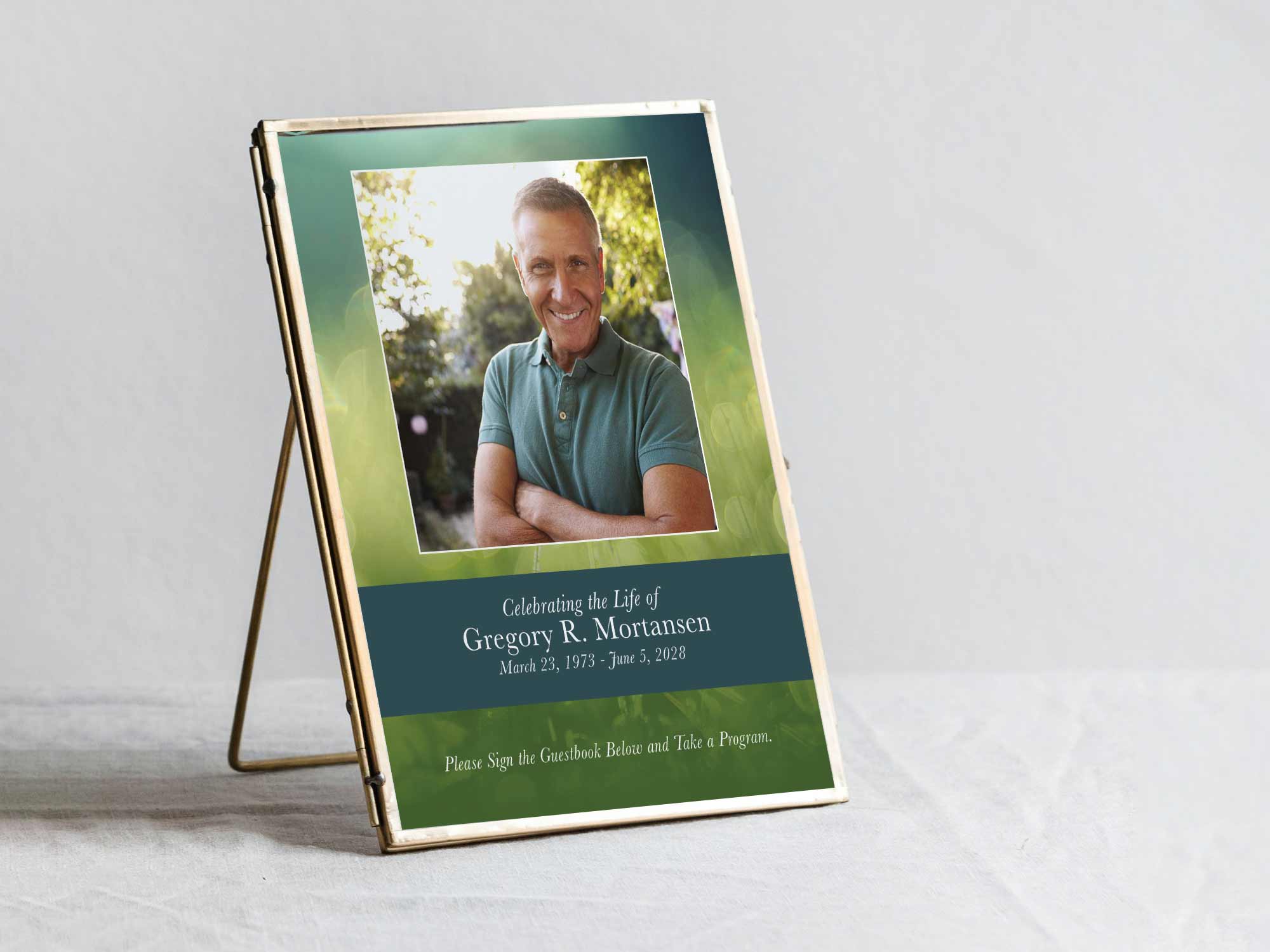 Table Sign in Frame Sample