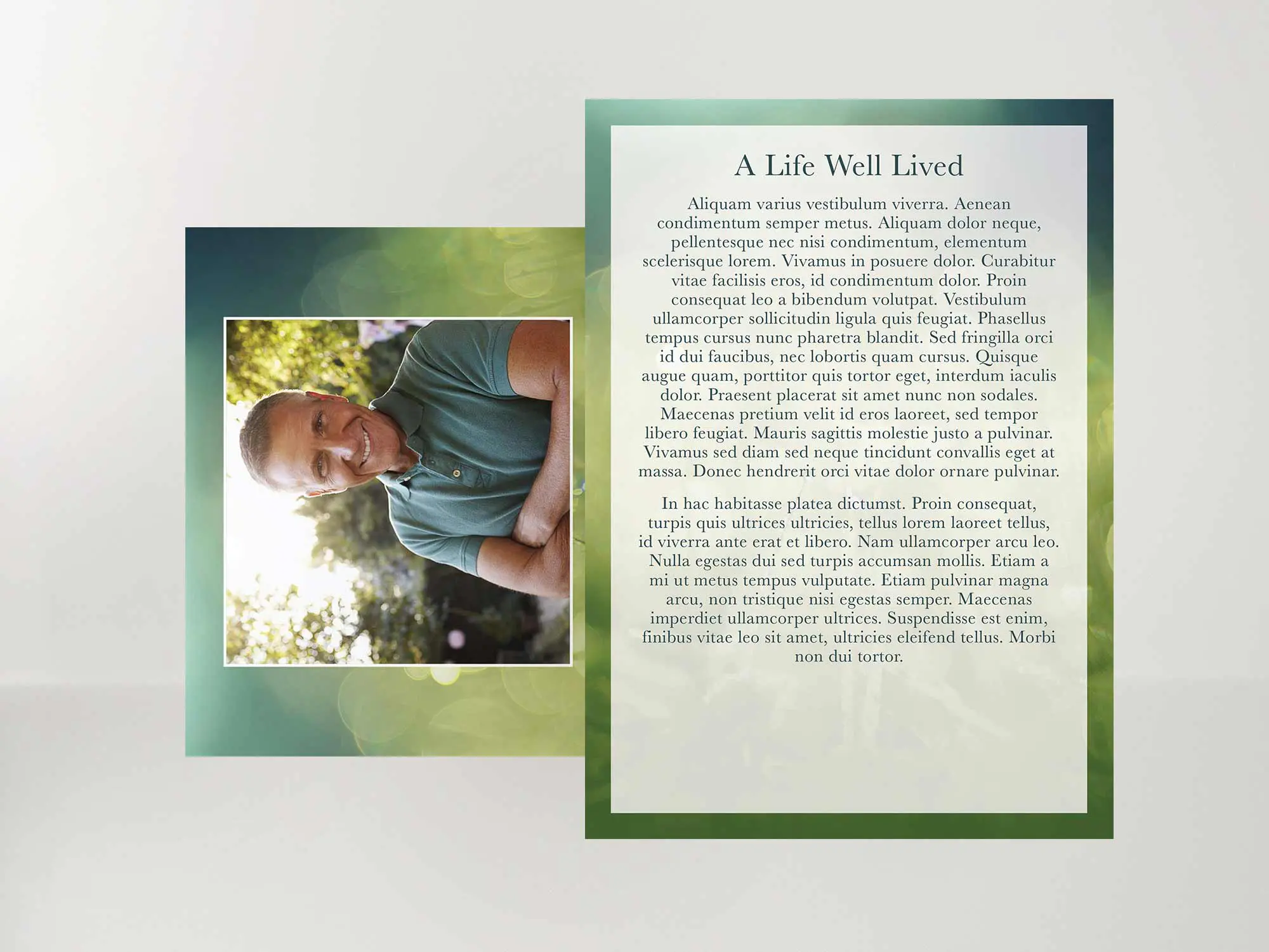 Memorial Card Back