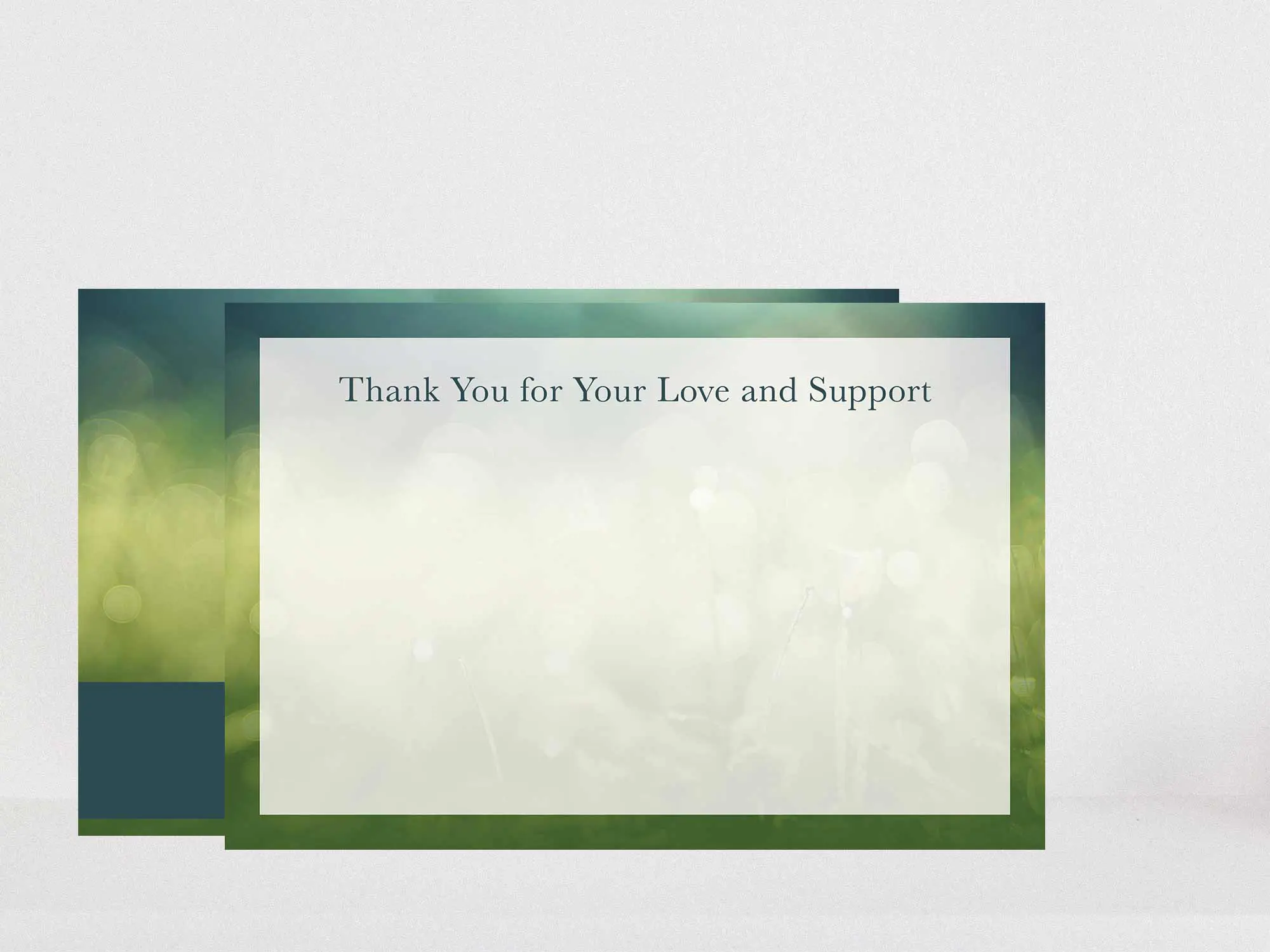 Thank You Card Back Blank