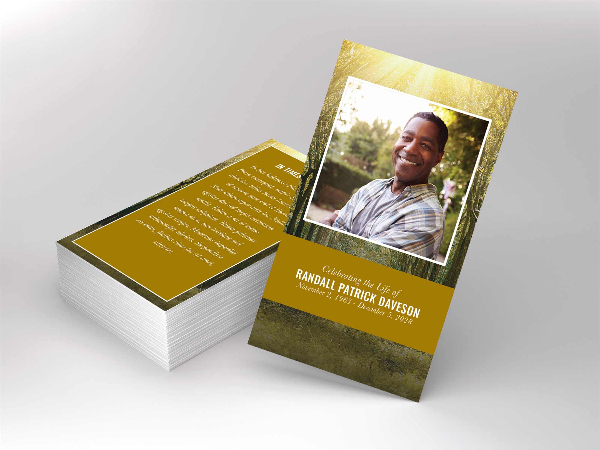 Prayer Card Front Sample