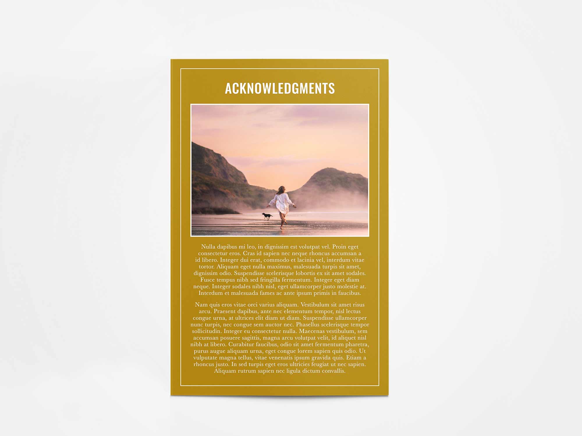 Program Card Back Sample