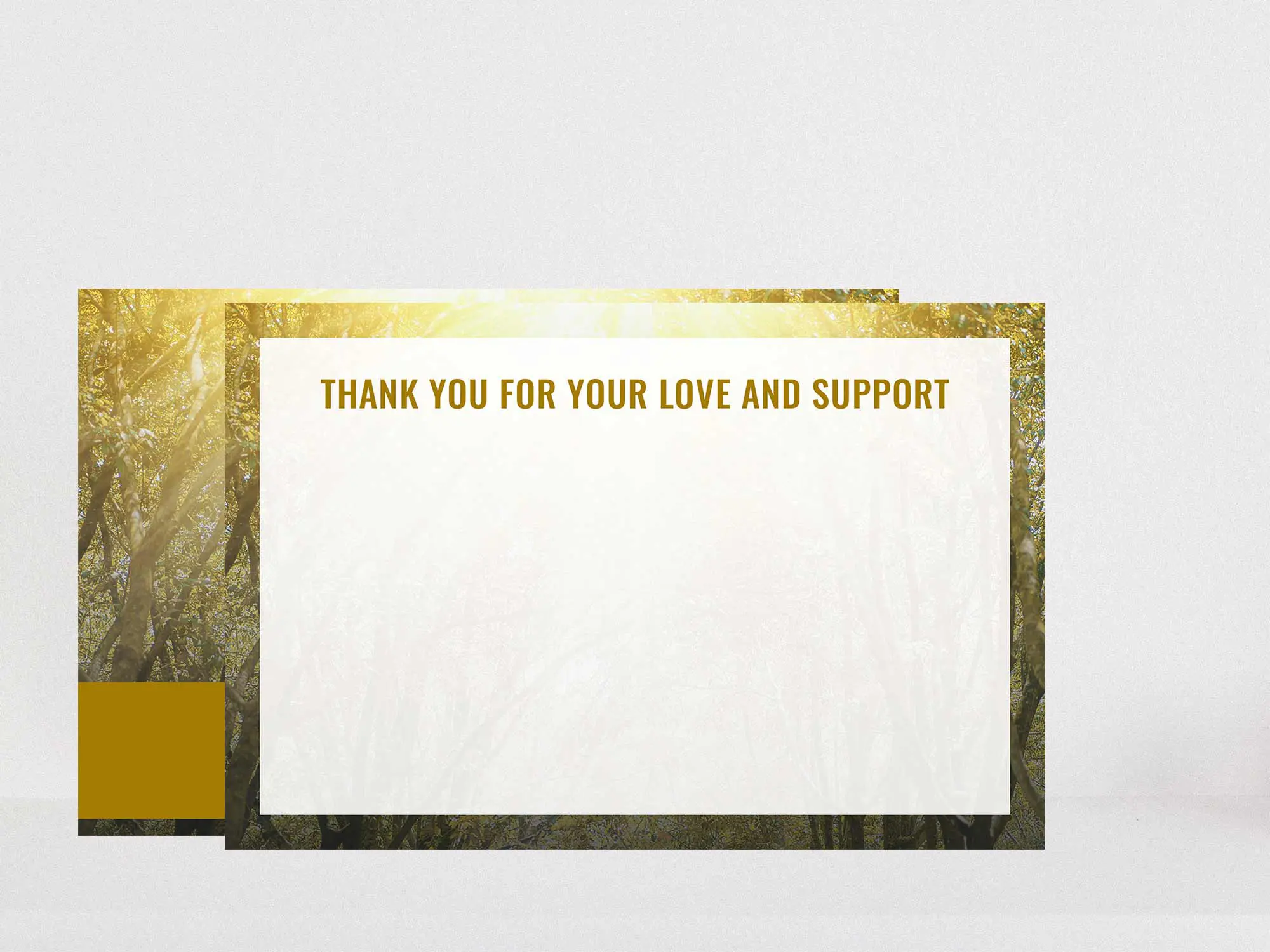 Thank You Card Back Blank