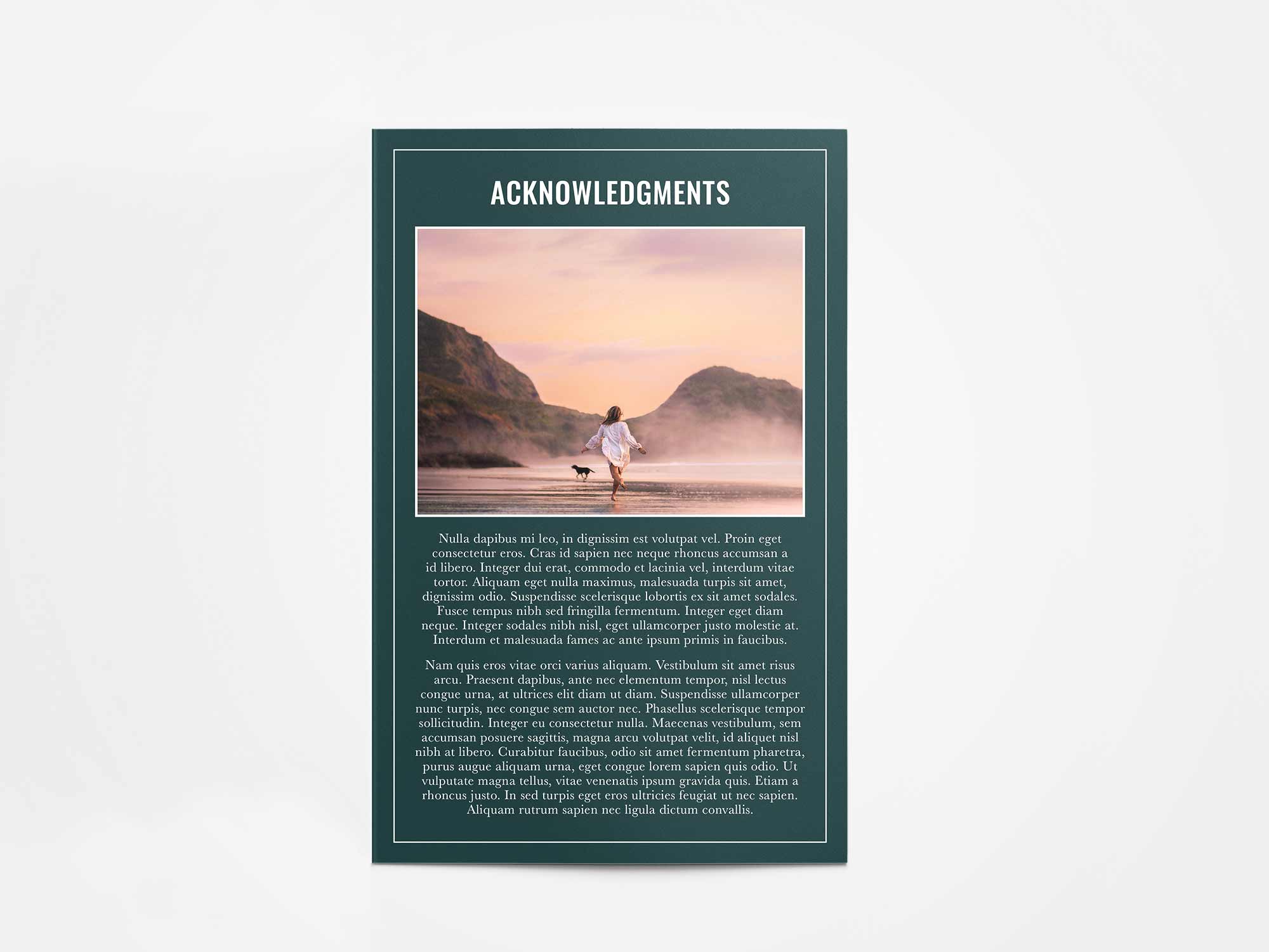 Program Card Back Sample