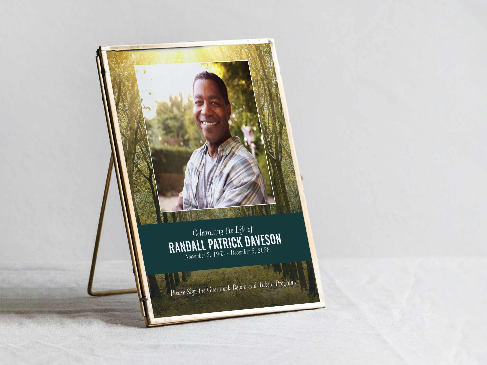 Table Sign in Frame Sample