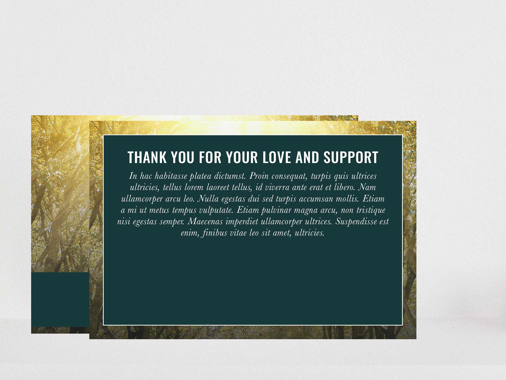 Thank You Card Back Sample