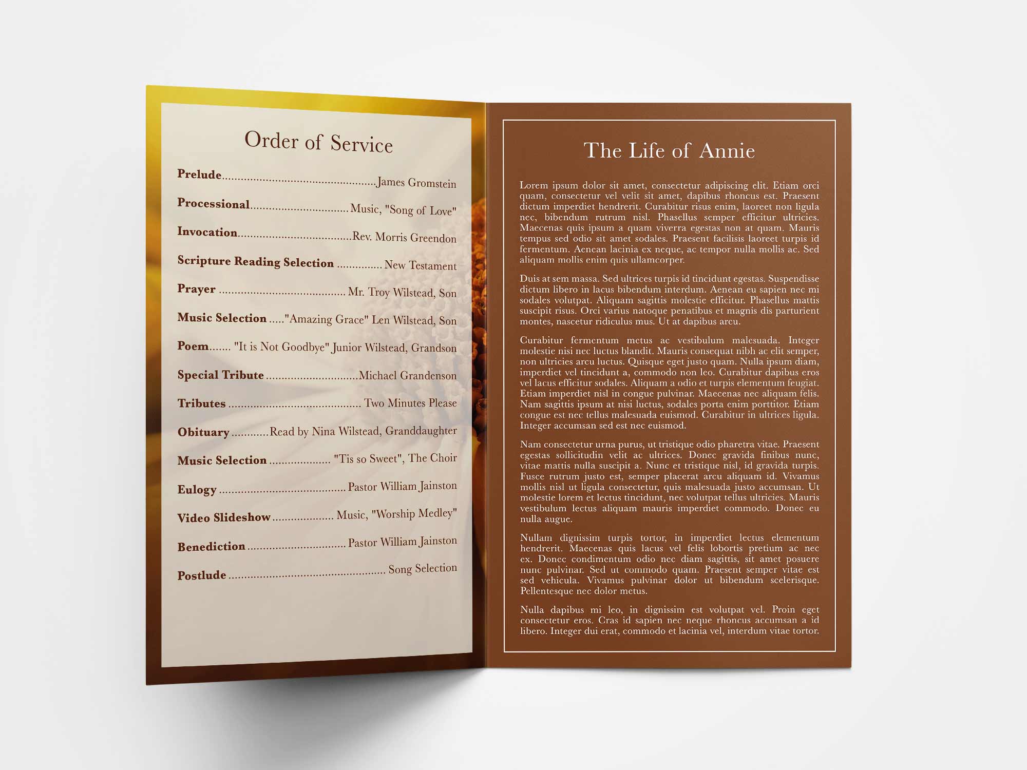 Standard Program Inside Sample