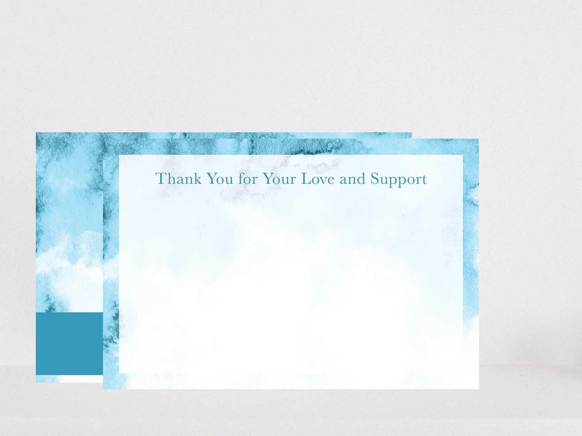 Thank You Card Back Blank